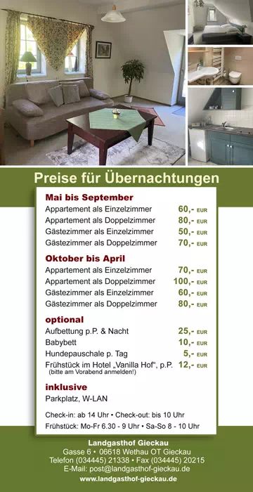 Flyer Appartement Landgasthof